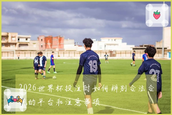 2026世界杯投注时如何辨别合法合规的平台和注意事项