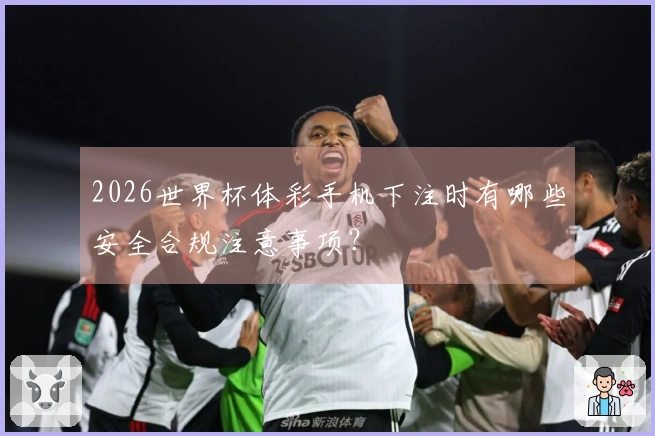 2026世界杯体彩手机下注时有哪些安全合规注意事项？